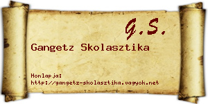 Gangetz Skolasztika névjegykártya